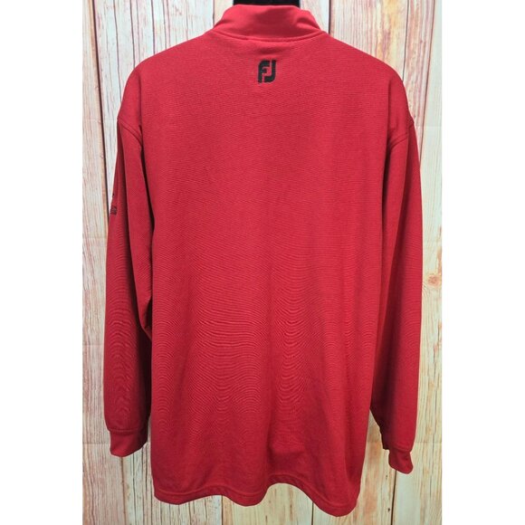 Footjoy Mens Red Golf Mock Sweater XL - Timarron Country Club - Picture 2 of 9